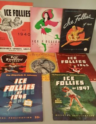 Vintage Ice Follies Programs 1940 1941 1942 1943 1944 1944 1945 1946 1947