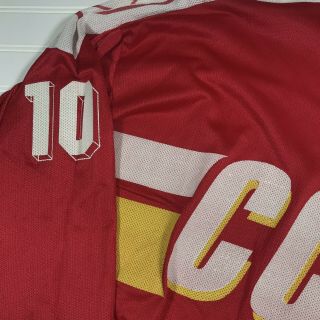 Vintage Russian Hockey Jersey CCCP 10 Red White Yellow Jersey 6