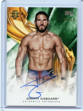 2019 Topps Wwe Undisputed Johnny Gargano On Card Autograph Auto Green 12/50 Nxt