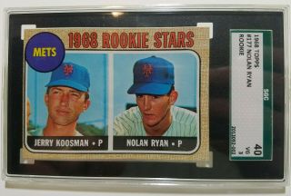 1968 Topps Nolan Ryan Sgc 4 Vg Rookie Card Mets