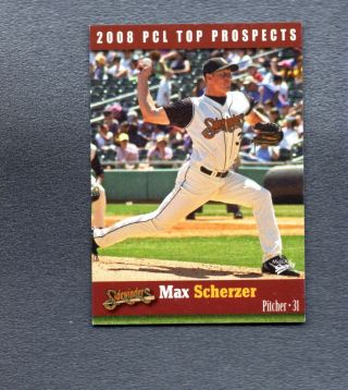 2008 Pacific Coast League Prospects Multi - Ad 33 Max Scherzer Ht 15889