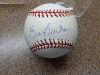 BILL BUCKNER AUTOGRAPHED SIGNED NL BASEBALL WITH CASE CERTIFICATE & PHOTOGRAPH 2