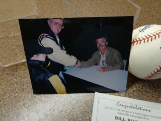 BILL BUCKNER AUTOGRAPHED SIGNED NL BASEBALL WITH CASE CERTIFICATE & PHOTOGRAPH 6