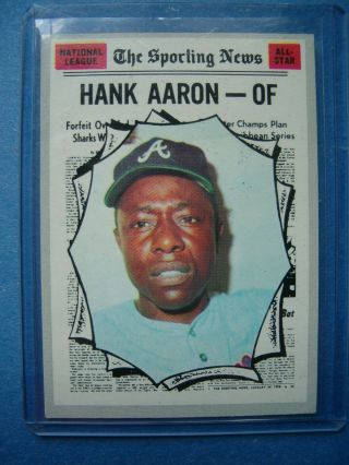 1970 Topps Hank Aaron " The Sporting News " All Star Card Look