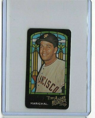 2019 Topps Allen Ginter Juan Marichal Stained Glass Mini Parallel Ssp Card No 54