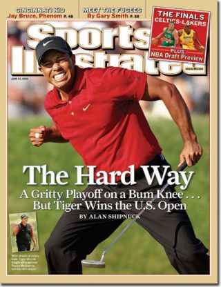 June 23,  2008 Tiger Woods Golf The U.  S.  Open Sports Illustrated No Label
