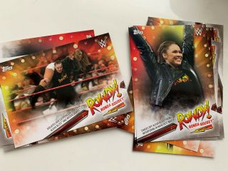 Topps 2019 Wwe Raw 10 Card Ronda Rousey Spotlight Part 2 Insert Set