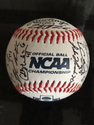 2019 Mississippi State Bulldogs Signed College World Series CWS Game Ball 4