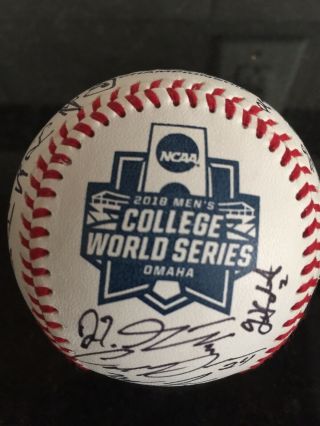 2019 Mississippi State Bulldogs Signed College World Series CWS Game Ball 5