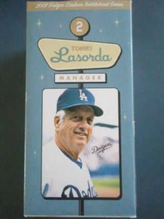 Tommy Lasorda 2007 Hall Of Fame Plaque La Dodgers Manager Bobblehead Sga