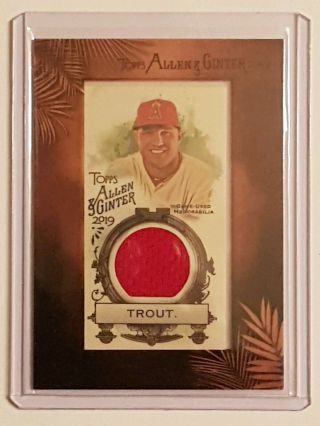 2019 Topps Allen And Ginter Mike Trout Mini Framed Relic Mfr - Mt Wow