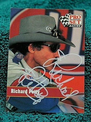 Pro Set Nascar Trading Card Autographed Hand Signed Richard Petty The King