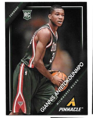 Giannis Antetokounmpo 2013 Pinnacle Rookie Card Pulled Str8 From A Pack Bucks