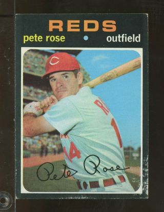 1971 Topps 100 Pete Rose Cincinnati Reds Vg (sr5)