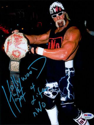 Hulk Hollywood Hogan Signed Nwo 8x10 Glossy Photo Psa/dna Authenticated