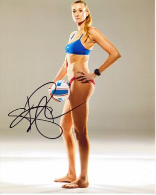 Kerri Walsh Volleyball Olympic Gold Medalist Signed 8x10 Photo With
