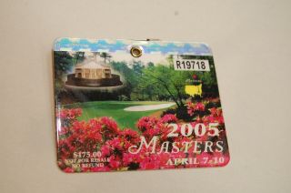 2005 Masters Badge/Ticket.  Tiger Woods 2