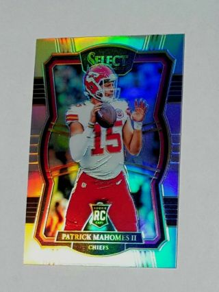 2017 Panini Select Silver Refractor Patrick Mahomes Rookie Sp Prizm Chiefs Rc