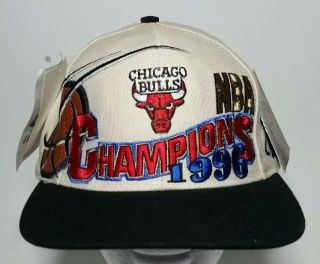 Vtg Unworn 1996 Chicago Bulls Snapback Nba Championship Cap Hat Tags Logo