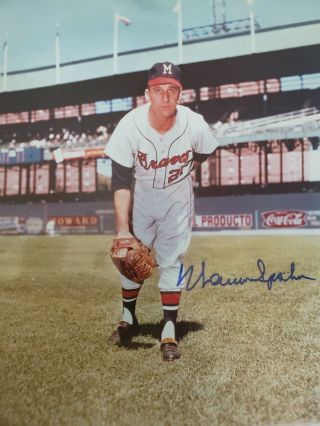 Warren Spahn Autographed 8x10 Photo (milwaukee Braves)