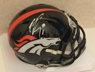 Emmanuel Sanders Signed Autographed Denver Broncos Mini Speed Helmet W/coa