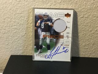 2000 Upper Deck Pros And Prospects Troy Aikman Signature Piece 1 Auto Game
