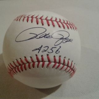PETE ROSE signed inscribed OML Baseball w/JSA witnessed W515436 2