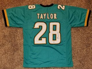 Fred Taylor Signed Jacksonville Jaguars Jersey Beckett Bas Auto Autograph