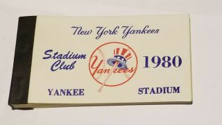 Full 1980 York Yankees Stadium Club Book Playoff World Series 107 Tickets