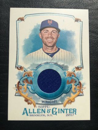 2017 Topps Allen And Ginter Jersey Non Auto David Wright Mets