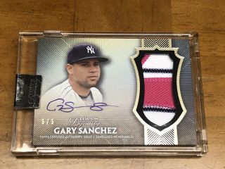 2017 Topps Dynasty Baseball - Patch Auto 5/5 - York Yankees - Gary Sanchez