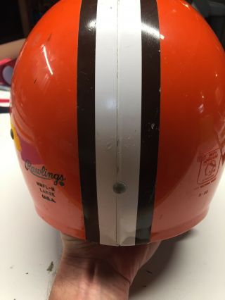 Vintage Cleveland Browns Football Helmet Rawlings HNFL - N Large Youth 3