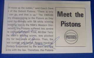 Dave Debusschere Dec 2003 Vintage Signed Autograph 3x5 Pistons Ny Knicks 1962 - 74