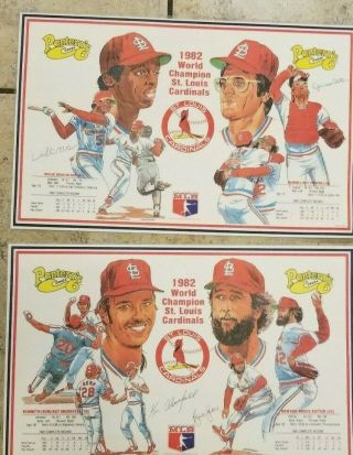 1982 World Champion St.  Louis Cardinals Placements From Pantera 