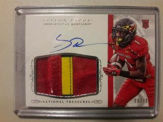 2015 Panini National Treasures Multisport Rc Stefon Diggs Patch Auto (6/99)