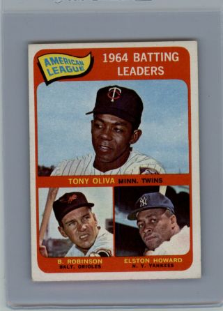 1965 Topps 1 Tony Oliva/brooks Robinson/elston Howard Ex,  28520
