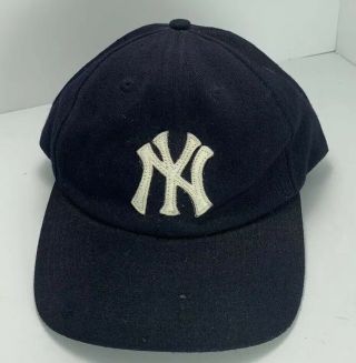 Vintage Wool York Yankees Hat,  Puma Brand,  100 Wool,  Snapback - Black