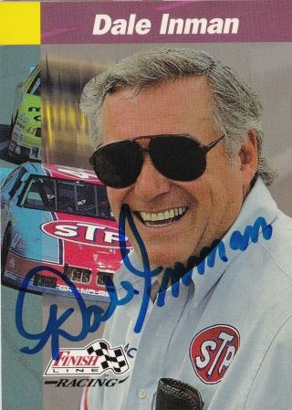 Dale Inman Signed 1994 Finish Line Card Nascar Hof Crew Chief Auto