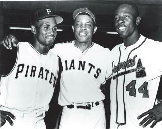 Roberto Clemente,  Willie Mays & Hank Aaron - 11 " X 14 " Photo - 1961 All - Star Game