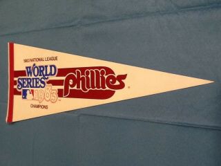 Vintage Philadelphia Phillies 1983 Nl Champions World Series Mlb Felt Pennant
