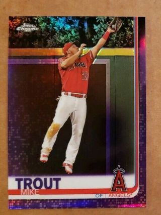 2019 Topps Chrome Mike Trout Purple Refractor 148/299