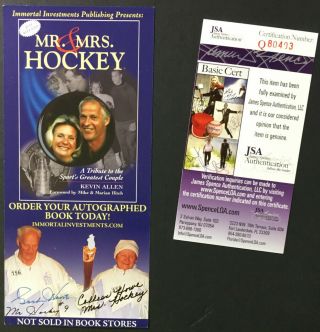 Gordie Howe Autographed Mr Hockey Book Promo Nhl Vtg Hockey Red Wings Jsa
