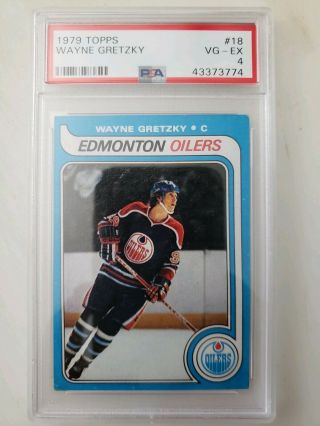 Psa Graded 1979 Topps Wayne Gretzky Rookie 18 Hockey Card