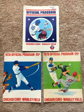 Vintage Chicago Cubs Official Programs Wrigley Field 1976 1978 1979 Mlb