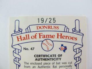Donruss Hall of Fame Heroes 19 of 25 Nolan Ryan 47 Game Bat & Jersey Card 8