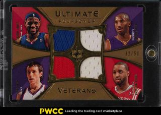 2008 Ultimate Foursomes Lebron James Kobe Bryant Nash Mcgrady Patch /50 (pwcc)