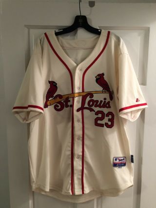 David Freese St.  Louis Cardinals 2011 World Series Mvp Jersey Size 50.  Majestic