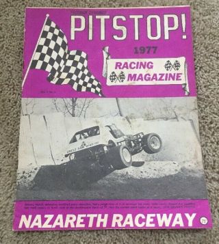 1977 Nazareth Speedway Pitstop Program Vol.  3 No.  4 Billy Pauch,  Tom Hager