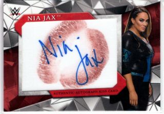 2017 Topps Wwe Auto Nia Jax Road To Wrestlemania Kiss Card Autograph 1/1 Red Sp