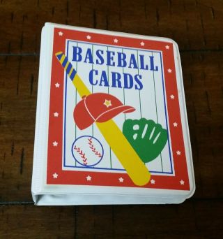 Small Baseball Card Album Binder With 20 Single Card Sleeves
